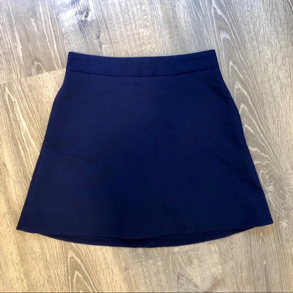 Express Royal Blue A-Line Skirt With Pockets - Picture 4 of 4